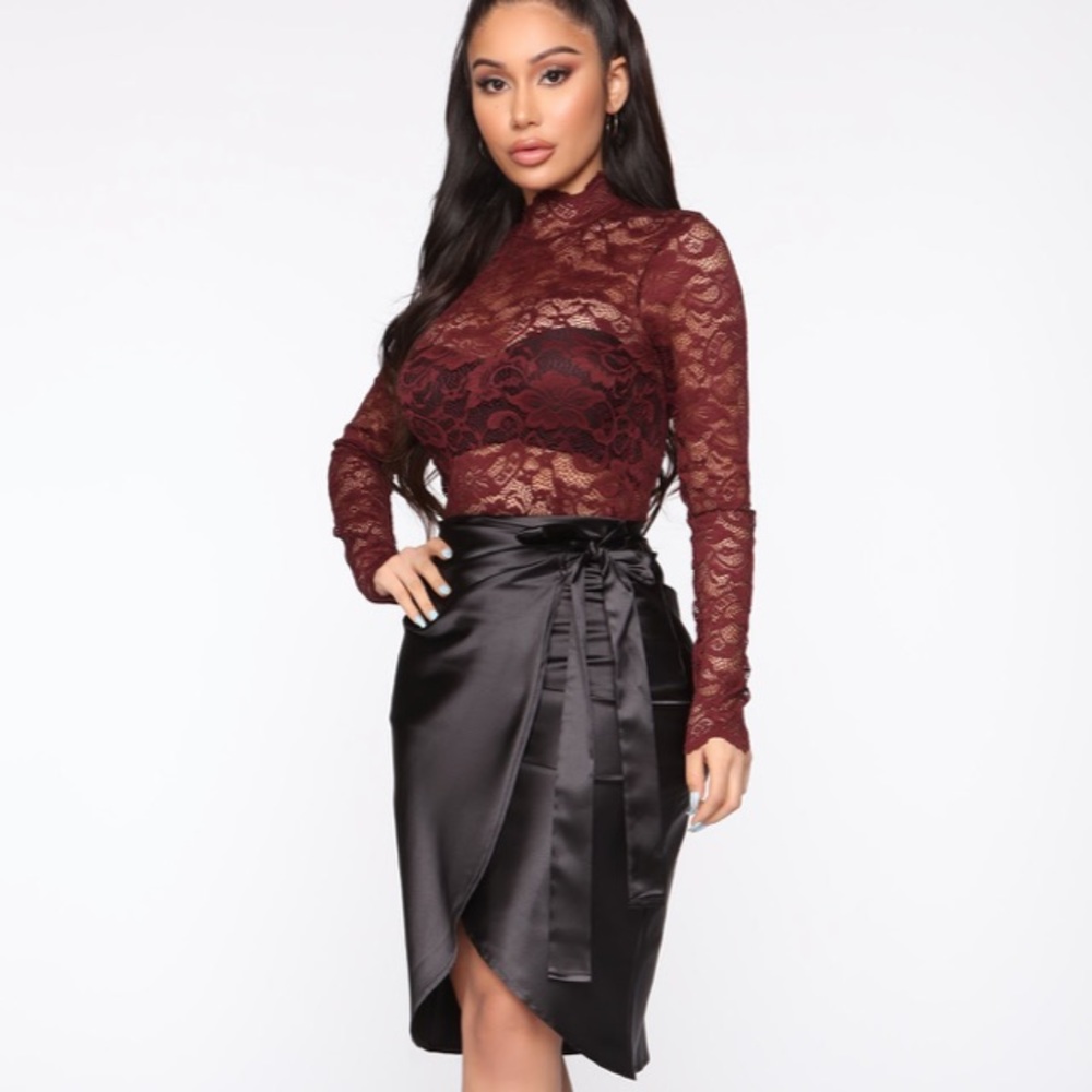 Satin Wrap Skirt